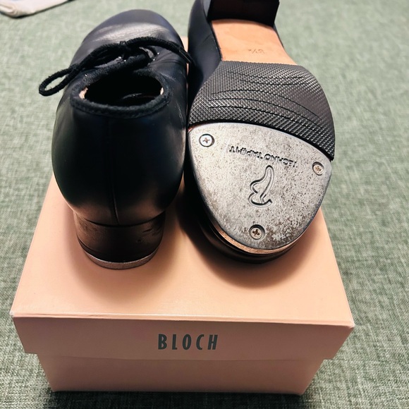 Bloch Black Leather Men's Tap Shoes Size 8.5 - Picture 1 of 5
